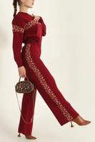 Ensemble de survêtement en coton épais pour femme, streetwear d'hiver, mélange de cachemire chaud, ensemble de survêtement de luxe pour femme, hiver