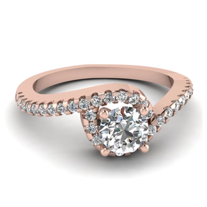 Bague de fiançailles en diamant véritable taille brillant de 1,20 ct |   Bague solitaire classique en or rose 14 carats sertie de pierres fines, cadeau de bijouterie raffinée pour femme - Product Image 3