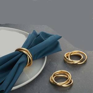 New Design Horn Round Black and Gold Shade Napkin <b>Ring</b> New Circle Hotel Napkin <b>Ring</b> Table Decoration Napkin <b>Ring</b> - Product Image 6