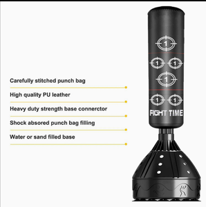 Sac de frappe de qualité commerciale, sac de boxe suspendu pour la salle de sport, l'entraînement au MMA, au karaté et au taekwondo - Product Image 3