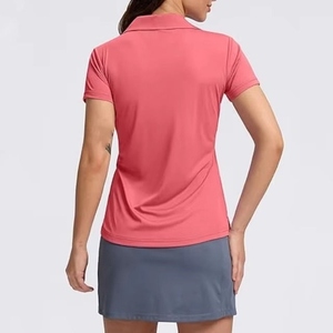Vente en gros de hauts à manches courtes pour femmes, polos personnalisés pour femmes, fournisseur OEM de polos de golf respirants pour femmes, personnalisables - Product Image 6