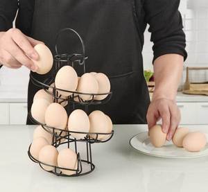 <b>Egg</b> holder metal <b>egg</b> rack vertical <b>egg</b> <b>storage</b> <b>egg</b> organizer stand <b>egg</b> holder tower countertop <b>egg</b> rack space saving <b>egg</b> holder - Product Image 2