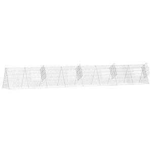 Cage à lapin en acier galvanisé argenté 650 x 55 x 55 cm pour animaux de compagnie - Product Image 5