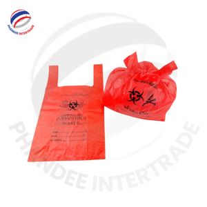 ถุงขยะทางการแพทย์แบบเชือก PP แบบใช้แล้วทิ้งสีแดงย่อยสลายได้ตามธรรมชาติสำหรับใช้ในบ้านและในโรงพยาบาล - Product Image 4