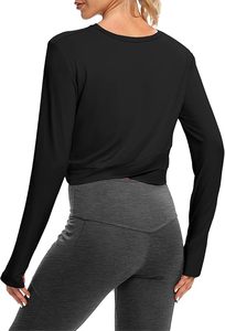 Camiseta con Cuello Redondo, Manga Larga, Transpirable, Diseño de Yoga, Ropa Deportiva de Secado Rápido para Mujer, Camiseta de Gimnasio, Informal, para Fitness y Deportes - Product Image 2