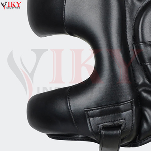 Nouveaux protège-têtes de boxe en cuir noir mat, tendance, durables, avec service OEM/ODM, logo personnalisé, absorption des chocs élevée, équipement d'entraînement. - Product Image 6