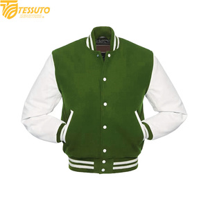 Wholesale High Quality <b>Purple</b> and White <b>Varsity</b> <b>Jacket</b> Custom Embroidery Team Letterman <b>Jacket</b> Slim Fit Baseball Coat - Product Image 3