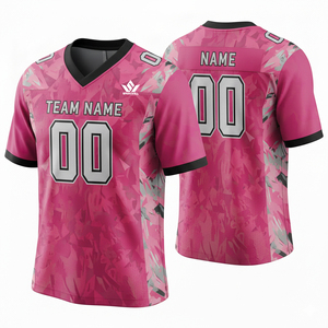 เสื้อฟุตบอลอเมริกันสีแดงสำหรับผู้ชาย คอวี แขนสั้น ระบายเหงื่อได้ดี ทรงแอธเลติก ชื่อทีม 00 - Product Image 6