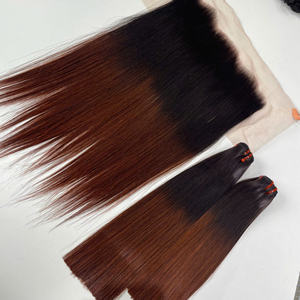 100% vierge brut cheveux vietnamiens trame os droit pour Ombre brun doux soyeux Super qualité livraison rapide Extensions de cheveux humains - Product Image 6