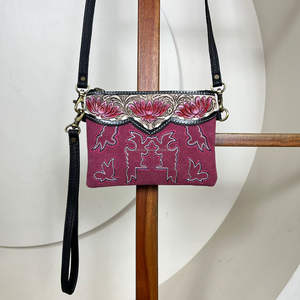 Bolso de mano de cuero de gamuza con puntada para botas, bolso de mano cruzado de estilo occidental, bolso de mano, diseño único, Mini bolso de mujer a la moda - Product Image 4