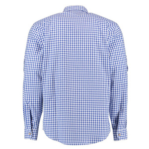 Chemise d'Oktoberfest pour homme, bleu et blanc, manches classiques, col rond, imprimé traditionnel bavarois allemand, 100% coton, 220 grammes, séchage rapide - Product Image 6