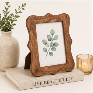 Wholesale Handcrafted Scalloped Wooden Photo <b>Frame</b> Custom <b>Vintage</b> Natural Wood <b>Picture</b> <b>Frame</b> for Tabletop Home Decor Supplier - Product Image 2