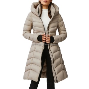 Parka ajustada al cuerpo, chaqueta acolchada de invierno para niñas, abrigo largo, Parkas para mujer, chaqueta gruesa y cálida con capucha de burbujas, servicio OEM - Product Image 1
