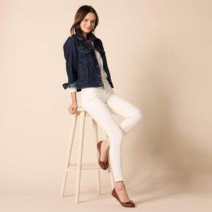 Veste en jean premium pour femme, style vintage délavé, décontractée, streetwear, boutonnée, en coton, manteau tendance pour toutes les saisons - Product Image 1