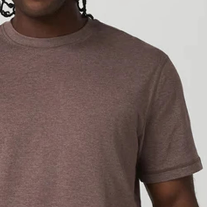 Camiseta Nueva de Color Marrón Jaspeado para Hombre con Logotipo Personalizado en el Pecho, Suave, Premium, Informal, de Cuello Redondo, para Uso Diario - Product Image 4