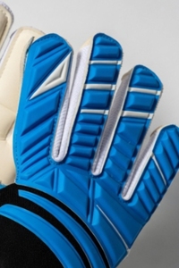Gants de gardien de but de football de qualité supérieure, rouge et bleu, en cuir PU, à doigts entiers, antidérapants, respirants, avec sangle de poignet réglable, unisexe - Product Image 3