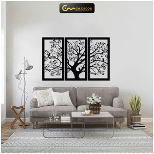 Metal wall art Viet Nam CM Decor Iron <b>Frame</b> with Powder Coating Wall Decoration VERTICAL Metal Handicraft Modern Waterproof Iron - Product Image 4