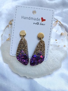 Boucles d'oreilles en résine personnalisables, quantités sur mesure, couleur unie, vente en gros directe usine - Product Image 3