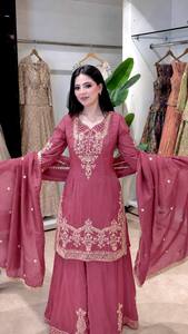 <b>PINK</b> Traditional Indian <b>Wedding</b> Lehenga Choli With Embroidered Dupatta Women's Ankle-Length Ethnic <b>Dress</b> - Product Image 3