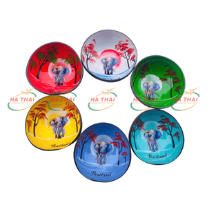 Tazones de Coco Lacados con Logotipo Personalizado OEM, Fábrica ODM de Vietnam, Platos de Servir de Concha Ecológicos de Lujo al por Mayor - Product Image 2