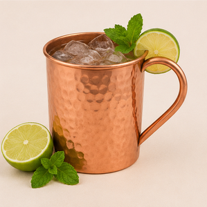 Pure Copper Moscow Mule Mug Hammered Finish Authentic Solid Copper Drinking <b>Cup</b> for Cocktail Beer and <b>Cold</b> Beverages - Product Image 2