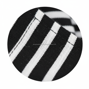 Women's <b>Palazzo</b> <b>Pants</b> Mid Waist Striped Drawstring Custom OEM Wholesale - Product Image 5