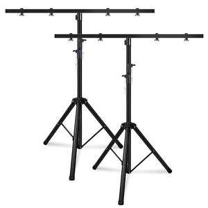 Support de lumière DJ robuste, lot de 2, trépied réglable de 39 à 100 pouces, barre en T, peut supporter 4 éclairages de scène - Product Image 1