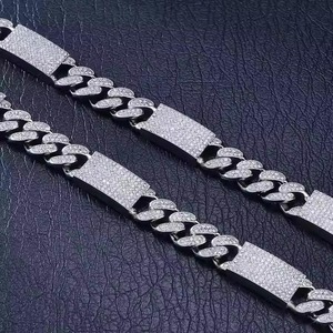 Cadena Cubana Infinita de Plata de Ley S925 con Diamantes Redondos de Claridad VVS, Estilo Hip Hop, Unisex, para Regalo - Product Image 3
