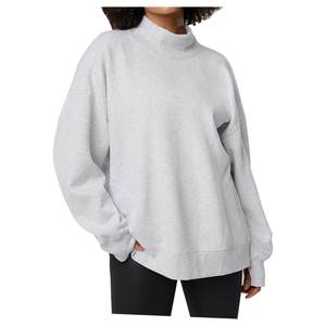 Sudadera de Manga Larga con Cuello Alto Reversible para Mujer, Personalizada con Logotipo, Nueva Colección de Invierno, 100% Algodón, Talla Grande - Product Image 1