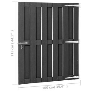 Puerta de Jardín de WPC Gris de 39.4"x44.1", Rejilla y Puerta Duraderas para Cercas - Product Image 6