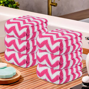 ผ้าเช็ดมือผ้าฝ้ายพิมพ์ลายซิกแซกสำหรับผู้ใหญ่สำหรับล้างหน้าใช้ในบ้านซึมซับเร็ว2025 100% ใหม่ - Product Image 3