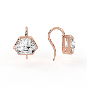 POOJA <b>DIAMOND</b> 14K 18K Gold IGI Certified Lab Grown <b>Diamond</b> 4ct Hexagon Cut Geometric <b>Dangle</b> <b>Earrings</b> Fine Jewelry Luxury Ear - Product Image 5