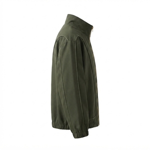 Blouson Moto Unisexe 100% Polyester Coupe-Vent Col Mandarin Fermeture Éclair Devant Coupe Ample Décontracté Printemps Automne Vente en Gros OEM - Product Image 3
