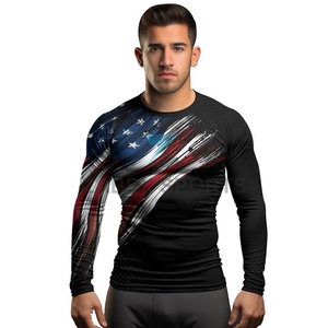 เสื้อรัดกล้ามเนื้อสำหรับผู้ชาย MMA ปี 2026 ZABEX SPORTS แบบพิมพ์ลายดิจิตอลตามสั่ง ป้องกันแบคทีเรีย แขนยาว ผลิตจากผ้าสแปนเด็กซ์/โพลีเอสเตอร์ ยืดหยุ่นได้ เหมาะสำหรับออกกำลังกายที่ยิม - Product Image 3