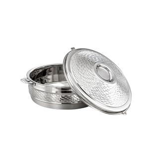 Ensemble Classique et Élégant de 3 Pièces en Acier Inoxydable Argenté, Plat Rond pour Fondue, Couvercle, Lave-Vaisselle, Décoration de Table pour la Maison, l'Hôtel, le Restaurant - Product Image 6