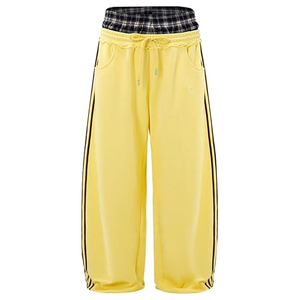 Pantalon de survêtement ample pour homme, coupe décontractée, jambes larges, avec impression de logo personnalisé et broderie – Fournisseur - Product Image 1