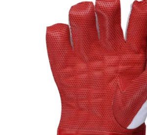 Gants de gardien de cricket pour enfants personnalisables et durables en cuir rouge, ambidextres, doublement cousus, offrant des options de taille et de design - Product Image 3