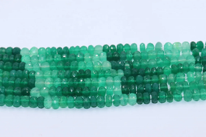 Cuentas facetadas de ónix verde natural de 6.5 mm, 13 pulgadas, peso personalizable para la fabricación de joyas - Product Image 3