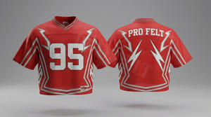 Maillot de sport à manches courtes personnalisé en gros, unisexe, léger, respirant, en molleton, avec numéro d'équipe imprimé, 100 % coton - Product Image 2