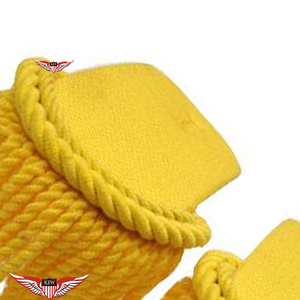Épaulette de luxe vintage jaune personnalisable, accessoire d'uniforme, pour défilés et cérémonies, avec franges - Product Image 2