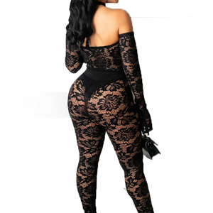 Custom Deep V Front Zip Up One Piece Jumpsuit Bodycon Leggings <b>Playsuit</b> for Women - Product Image 4