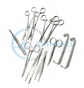 Kit de Cirugía Menor Básico de 11 Piezas, Juego de Instrumentos Quirúrgicos de Acero Inoxidable, Certificado CE ISO, Reutilizable, Manual - Product Image 5