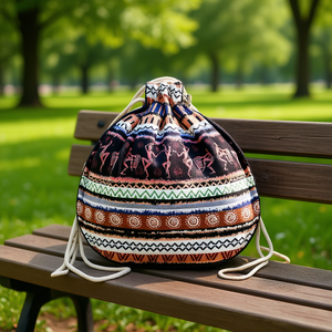 Cotton <b>Drawstring</b> <b>Backpack</b> Versatile and Stylish Pouch for Everyday Use - Product Image 3