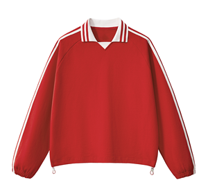 Sudadera de streetwear de talla grande unisex, cuello polo con cuello en V, manga larga a rayas, jersey casual, fabricante - Product Image 5