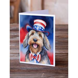 Otterhound รักชาติอเมริกันแปลกโน้ต A7แพ็ค8การ์ดเปล่าพร้อมซอง5x7ขนาดการ์ดอวยพร - Product Image 2