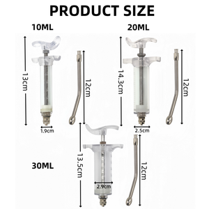 Seringues vétérinaires pour injection animale 5ml 10ml 20ml 30ml 50ml en plastique et acier - Product Image 5