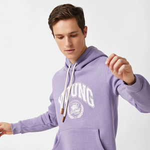 OEM 100_Cotton <b>Blank</b> Heavy <b>Weight</b> Puff Printing Oversize Pullover Hoodies For Men - Product Image 4
