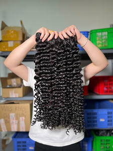 Extensiones de cabello humano virgen negro Natural rizado de agua de cabello humano vietnamita de alta calidad precio al por mayor - Product Image 2