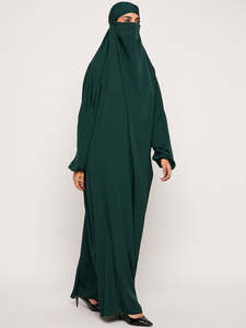Dubai New Beautiful Green Traditional Islamic Clothing for Women Saudi Arabia Abaya Dubai Abaya Muslim Clothing Gulf Cloths - Product Image 4