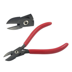 Side Cutter 120mm Smooth Jaws With Spring & PVC Handles Lap Joint Jewelry Making Black Oxide Precision <b>Wire</b> Cutting Pliers - Product Image 1